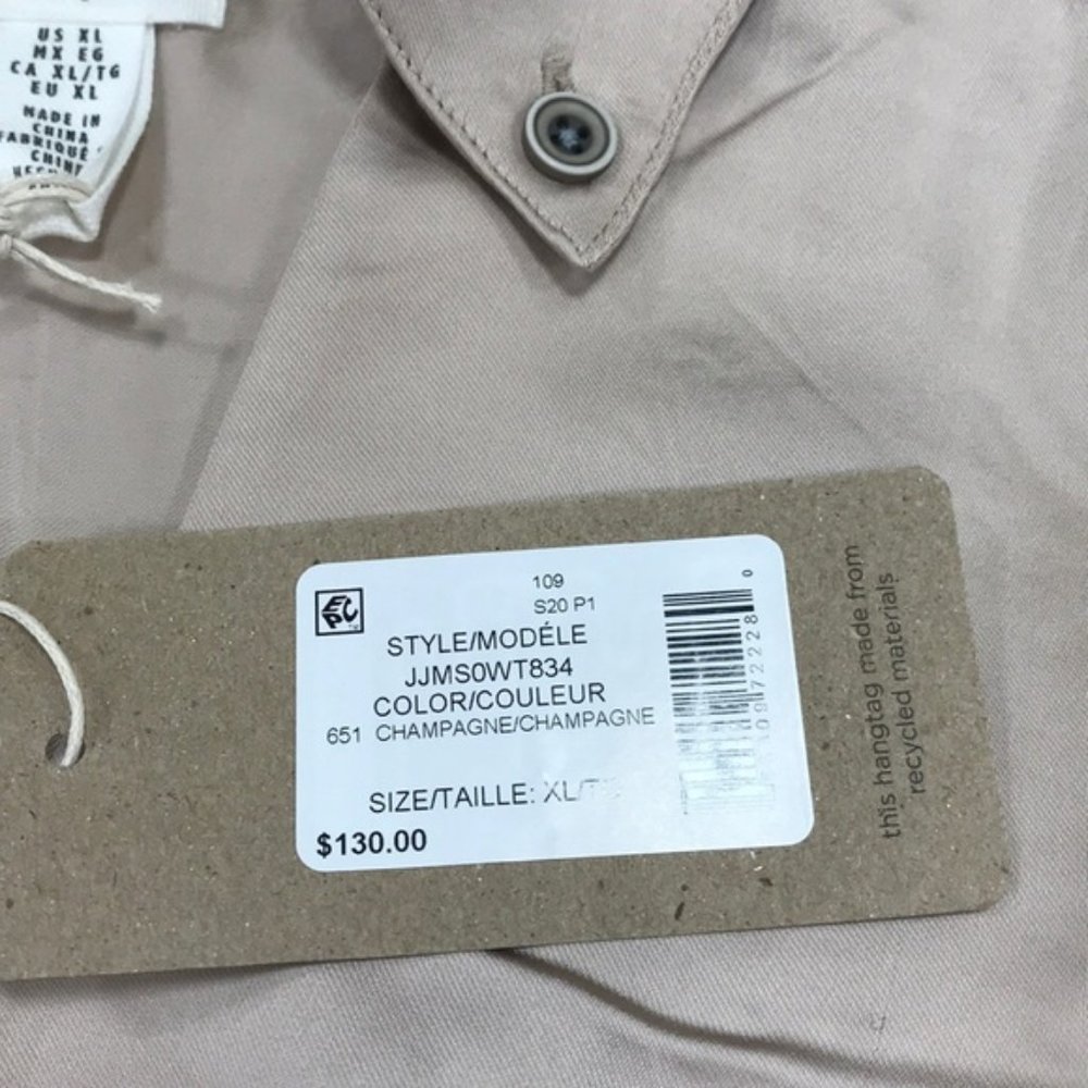 B New York Asymmetric Hem Shirt In Champagne - Picture 6 of 8